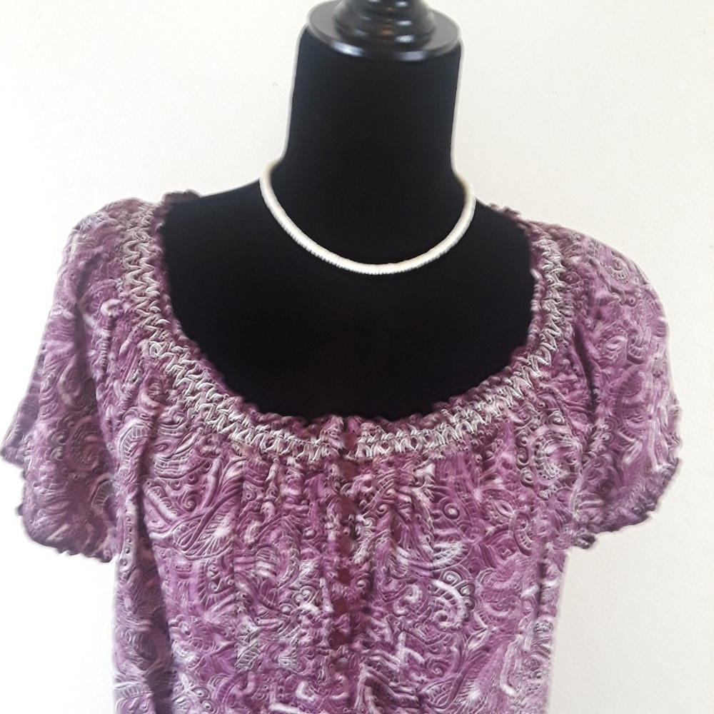 FADED GLORY  Shoulders Off Embroider Size Large Pu